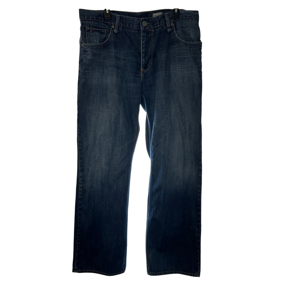Tommy Hilfiger American Classics Blue Medium Wash Straight Leg Jeans 38x32‎ Mens